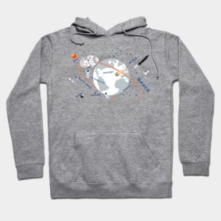 Launch to Earth Orbit Mars Moon and Beyond Hoodie